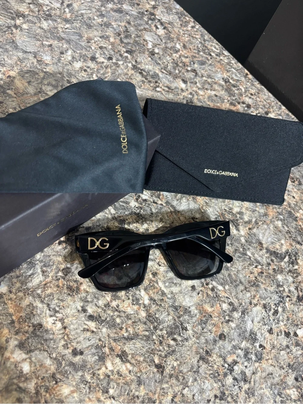 Dolce & Gabbana Black Gloss Cat-Eye Sunglasses